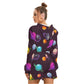 Outside Space Women's Micro Fleece Hoodie And Shorts Set