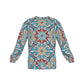 Mandala Effect Men's Drop Shoulder Round Neck Long-Sleeved Sweatshirt