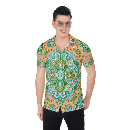 Bohemian Indian Style Men's Button Up