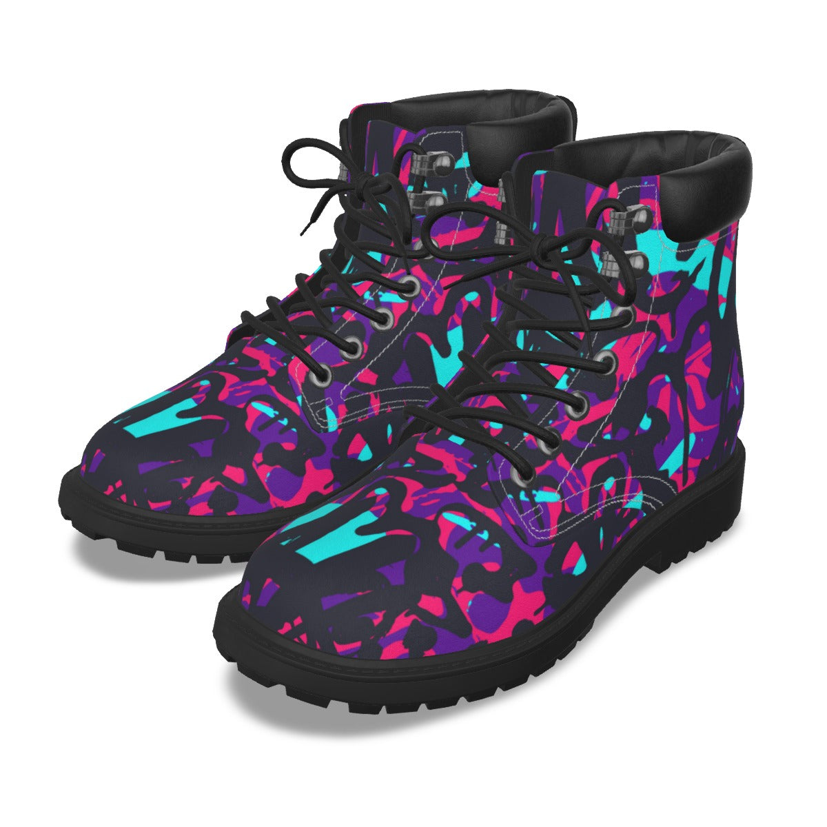 Graffiti Style Women's Short Boots