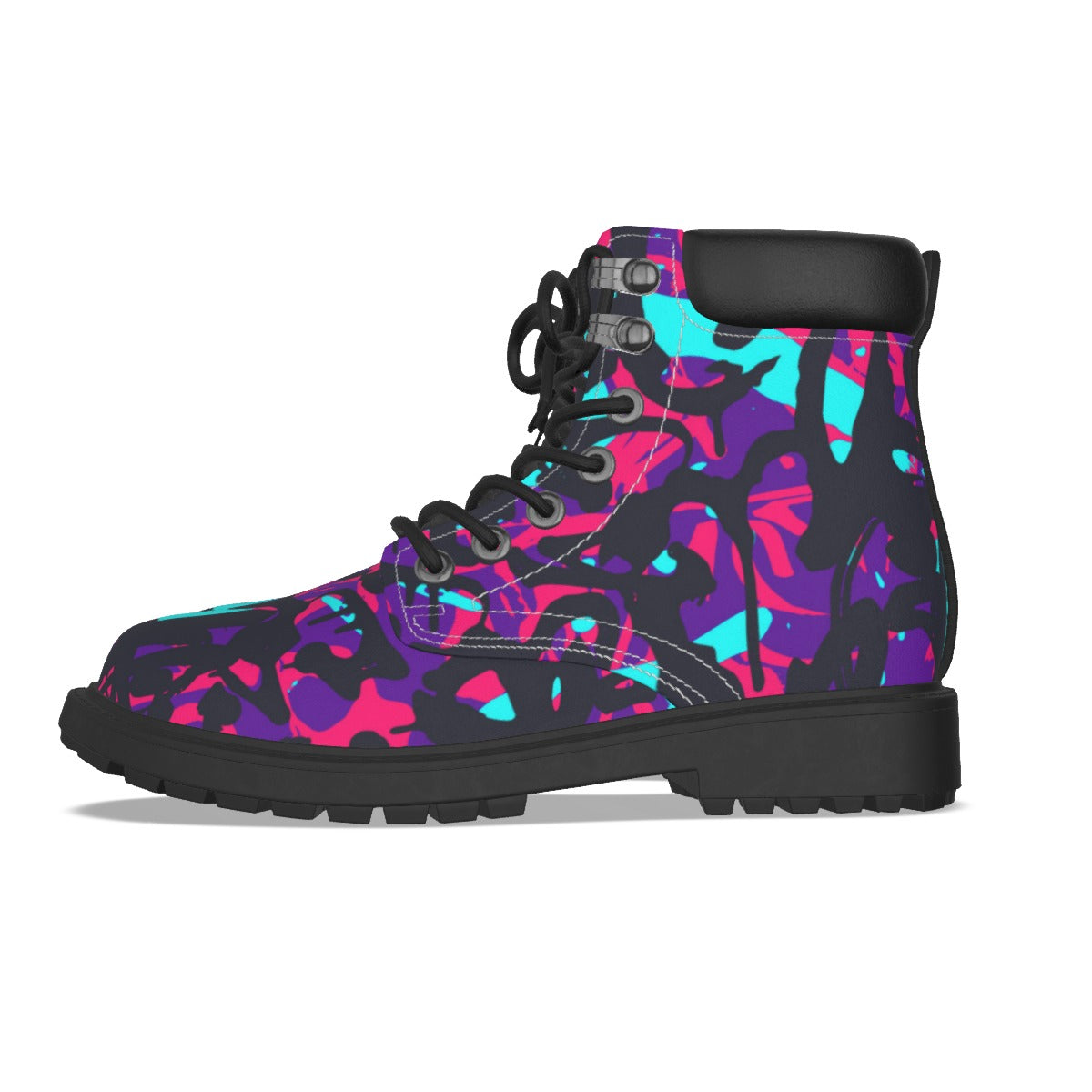 Graffiti Style Men's Short Boots