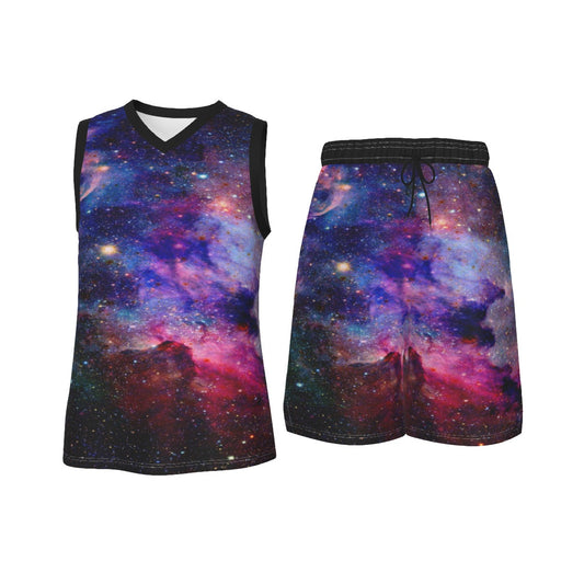 Men's Galaxy V Neck Basketball Suit