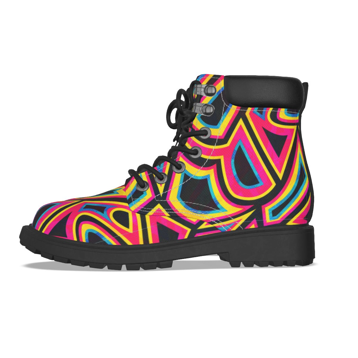 Graffiti Style Men's Short Boots