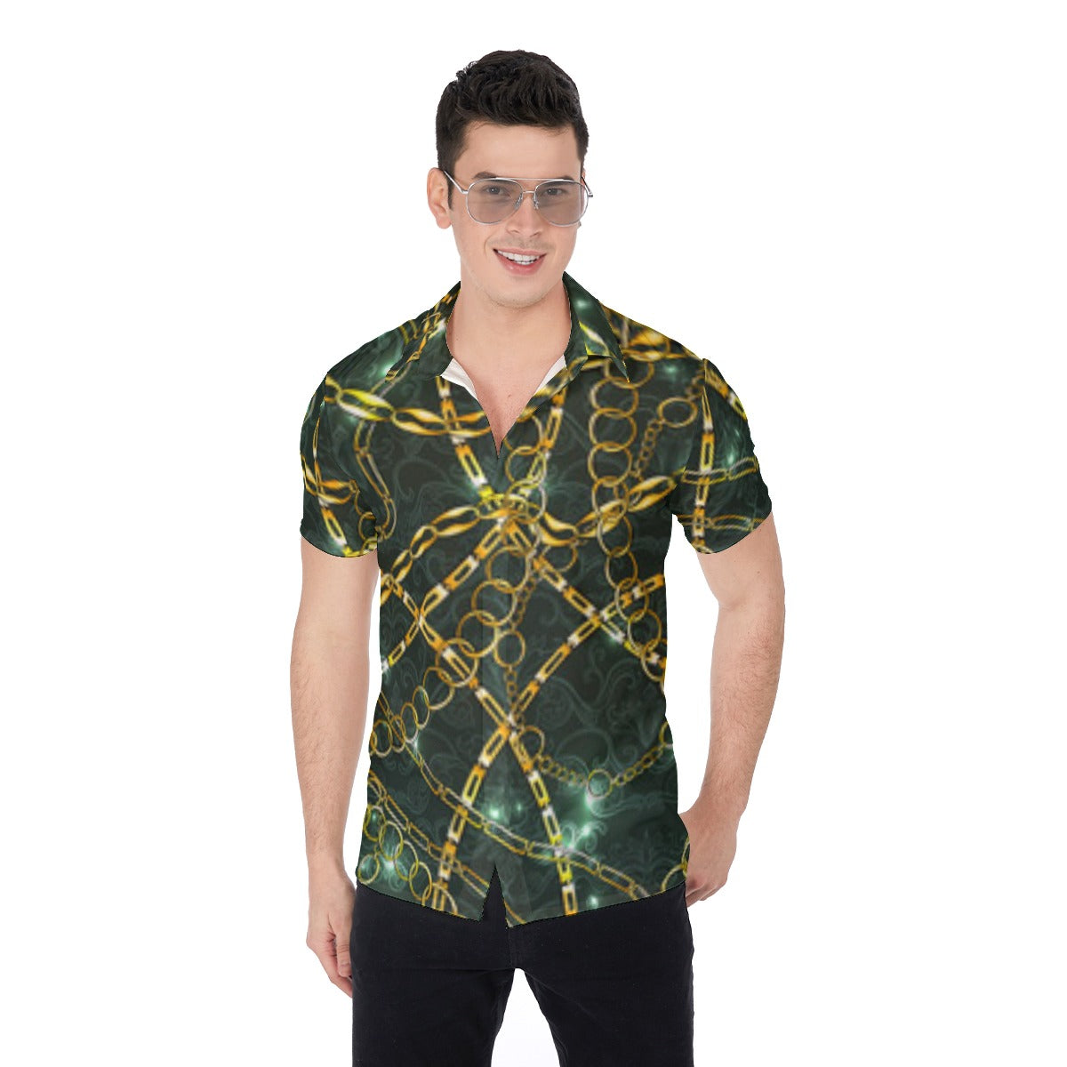 Royal Chains Men's Button Up Shirt