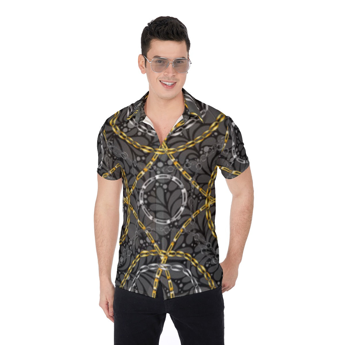 Royal Chains Men's Button Up Shirt