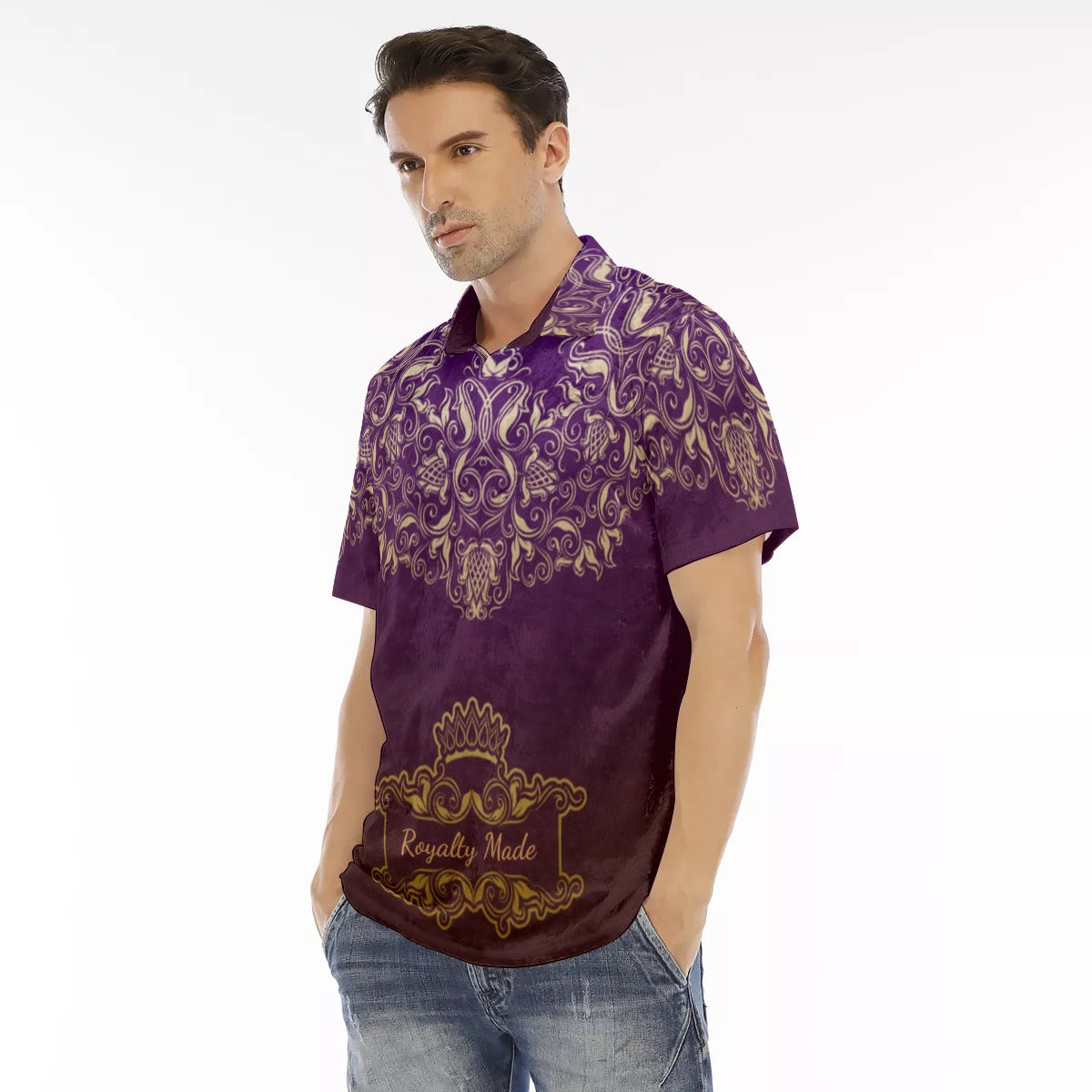 Royalty Made Purple Men's Polo Shirt