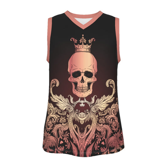 Skull King Men's V Neck Basketball Top