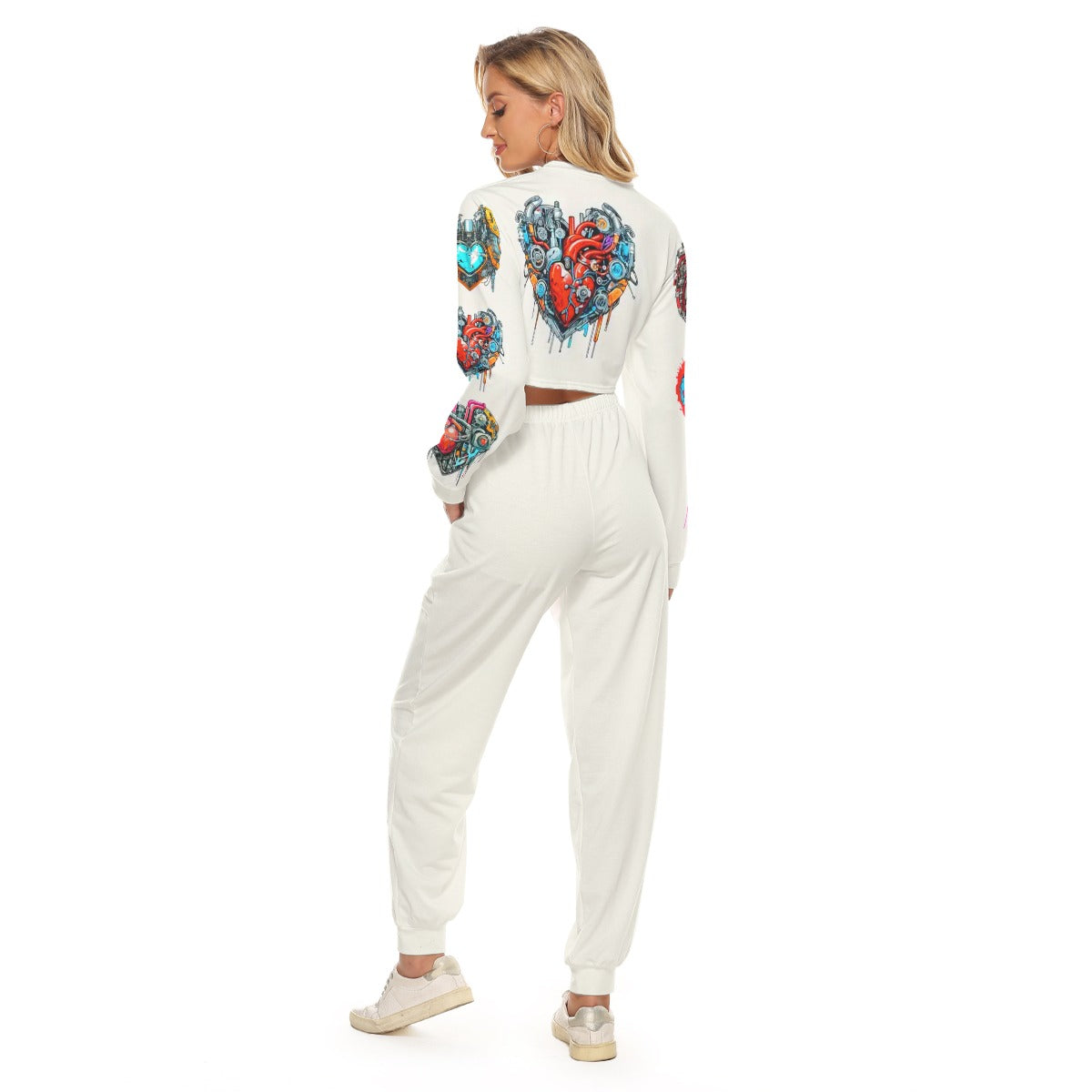 Women's Bionic Hearts Crop Sweatshirt Suit