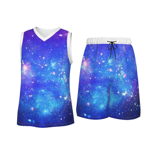 Men's Galaxy V Neck Basketball Suit