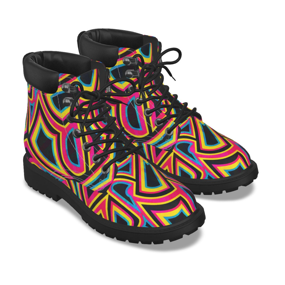 Graffiti Style Men's Short Boots