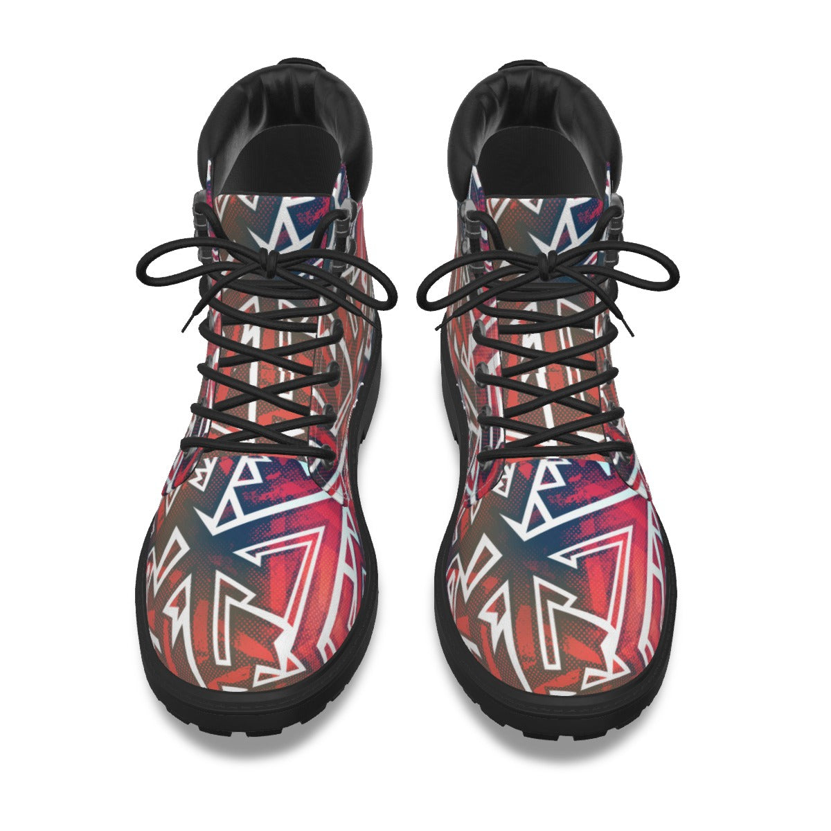 Graffiti Style Men's Short Boots