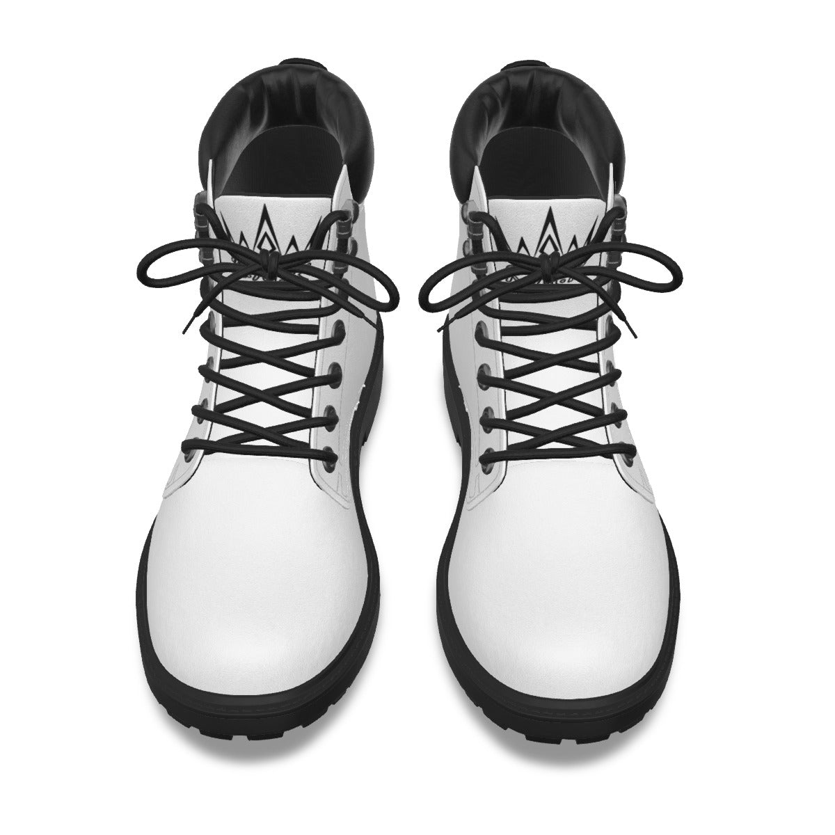 Krown Me King White and Black Women's Short Boots