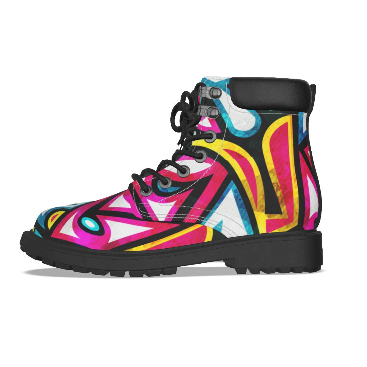 Graffiti Style Men's Short Boots