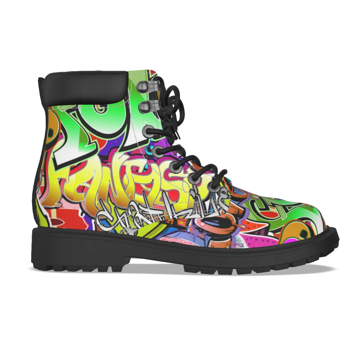 Graffiti Style Men's Short Boots