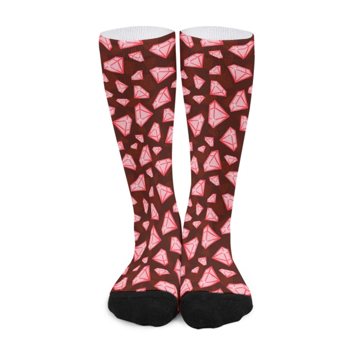 Red Diamonds Long Socks