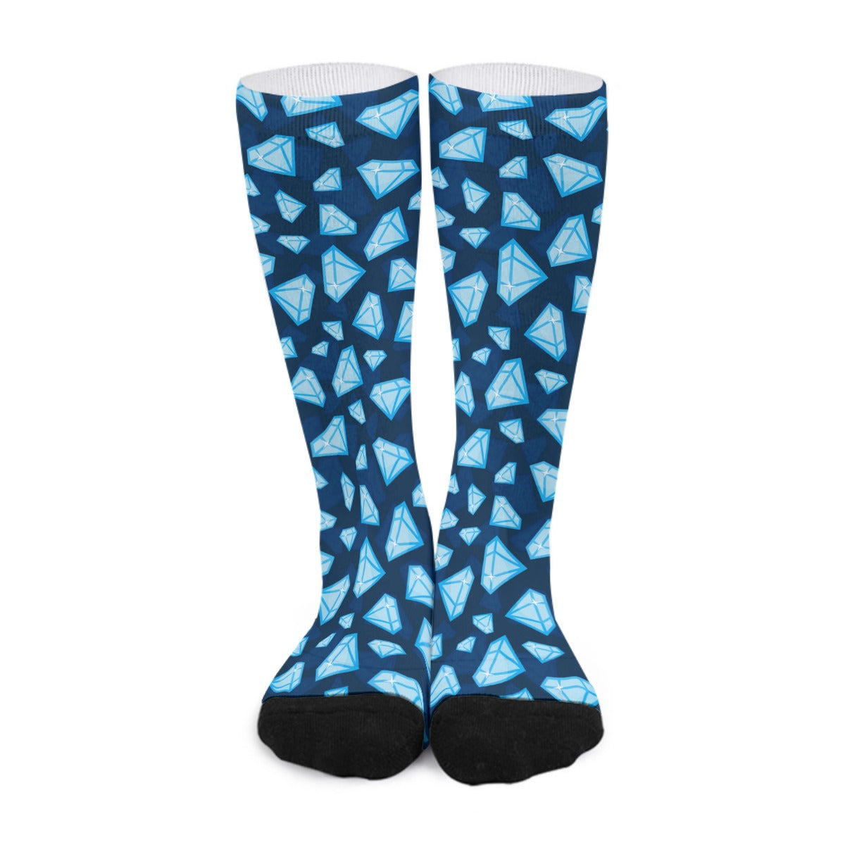 Blue Diamonds Long Socks