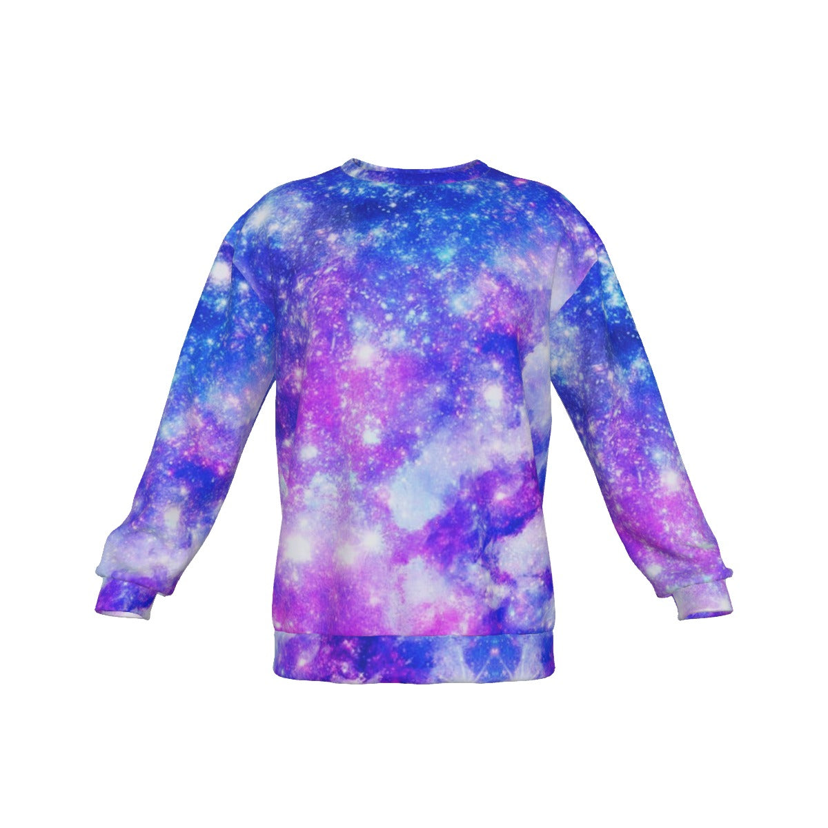 Men's Galaxy Drop Shoulder Round Neck Long-Sleeved Sweatshirt