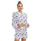 Colorful Hearts Women's Micro Fleece Hoodie And Shorts Set