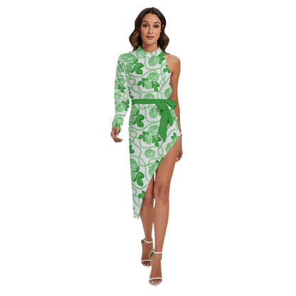 Green Chains & Roses Women's Side Cutout Dres