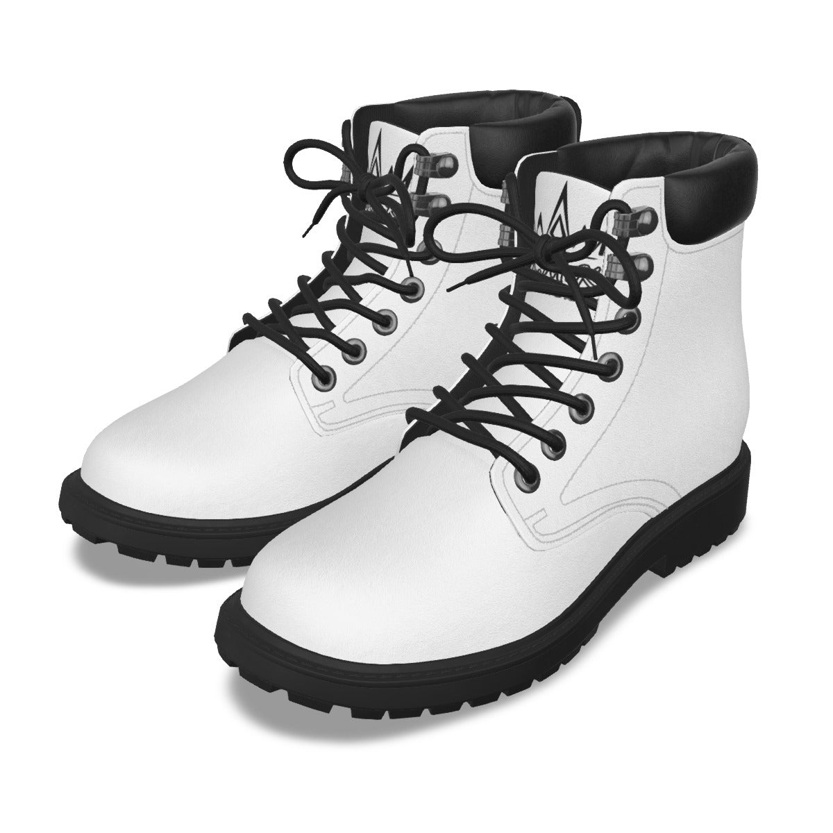 Krown Me King White and Black Men's Short Boots