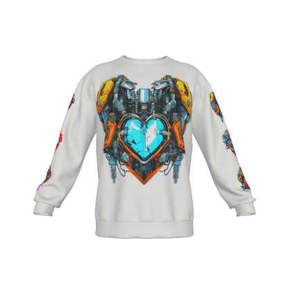 Bionic Hearts Men's Drop Shoulder Round Neck Long-Sleeved Sweatshirt