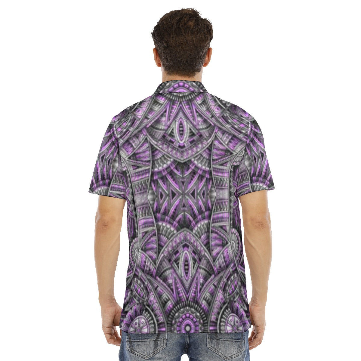 Abstract Ethnic Men's Polo Shirt | Velvet