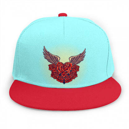 Light Blue Angel Roses Snap Back