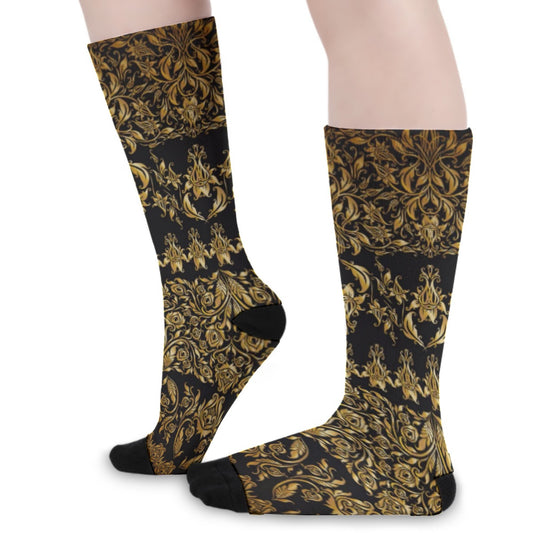 Her Golden Flowers Long Socks