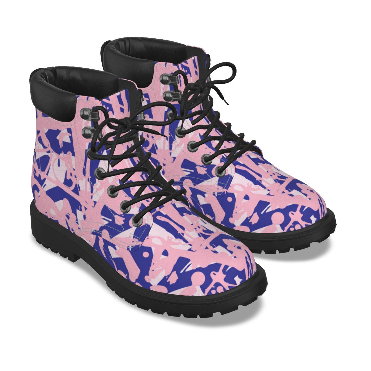 Graffiti Style Men's Short Boots