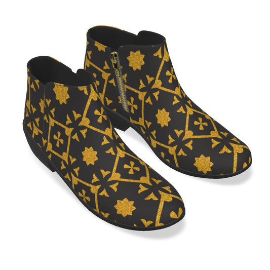 Black & Gold Royalty Made Men's Fashion Boots