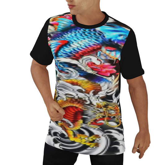 Men's Tattoo Style O-Neck T-Shirt