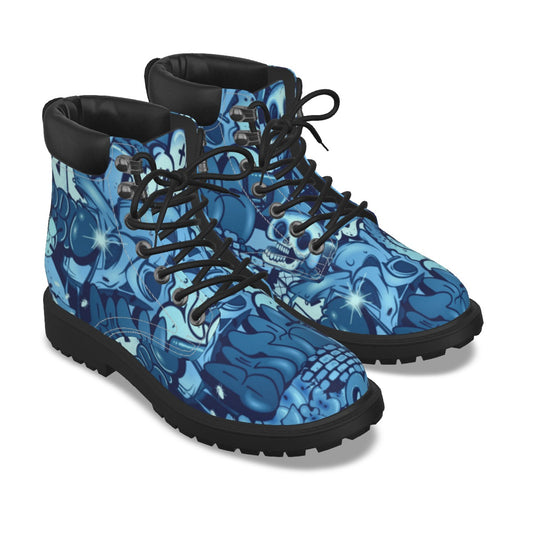 Graffiti Style Men's Short Boots