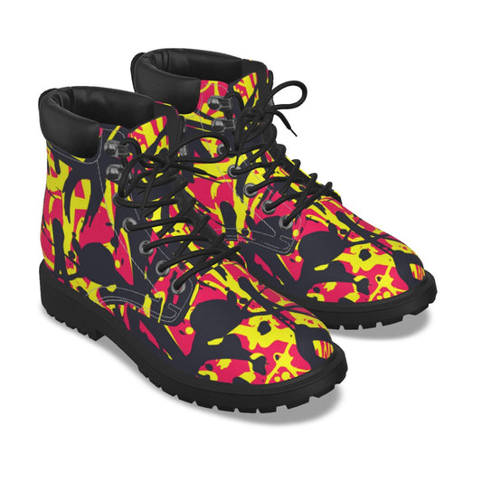 Graffiti Style Men's Short Boots