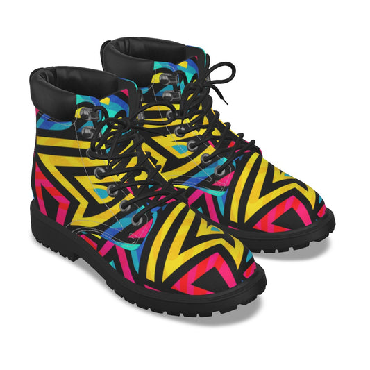 Graffiti Style Men's Short Boots