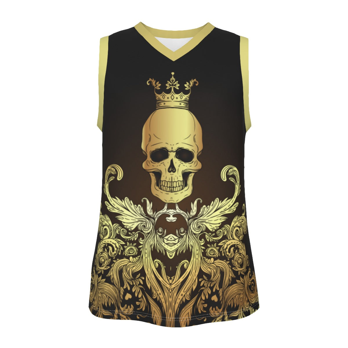 Skull King Men's V Neck Basketball Top