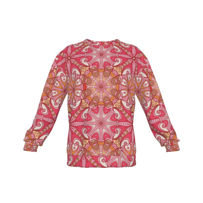 Mandala Effect Men's Drop Shoulder Round Neck Long-Sleeved Sweatshirt