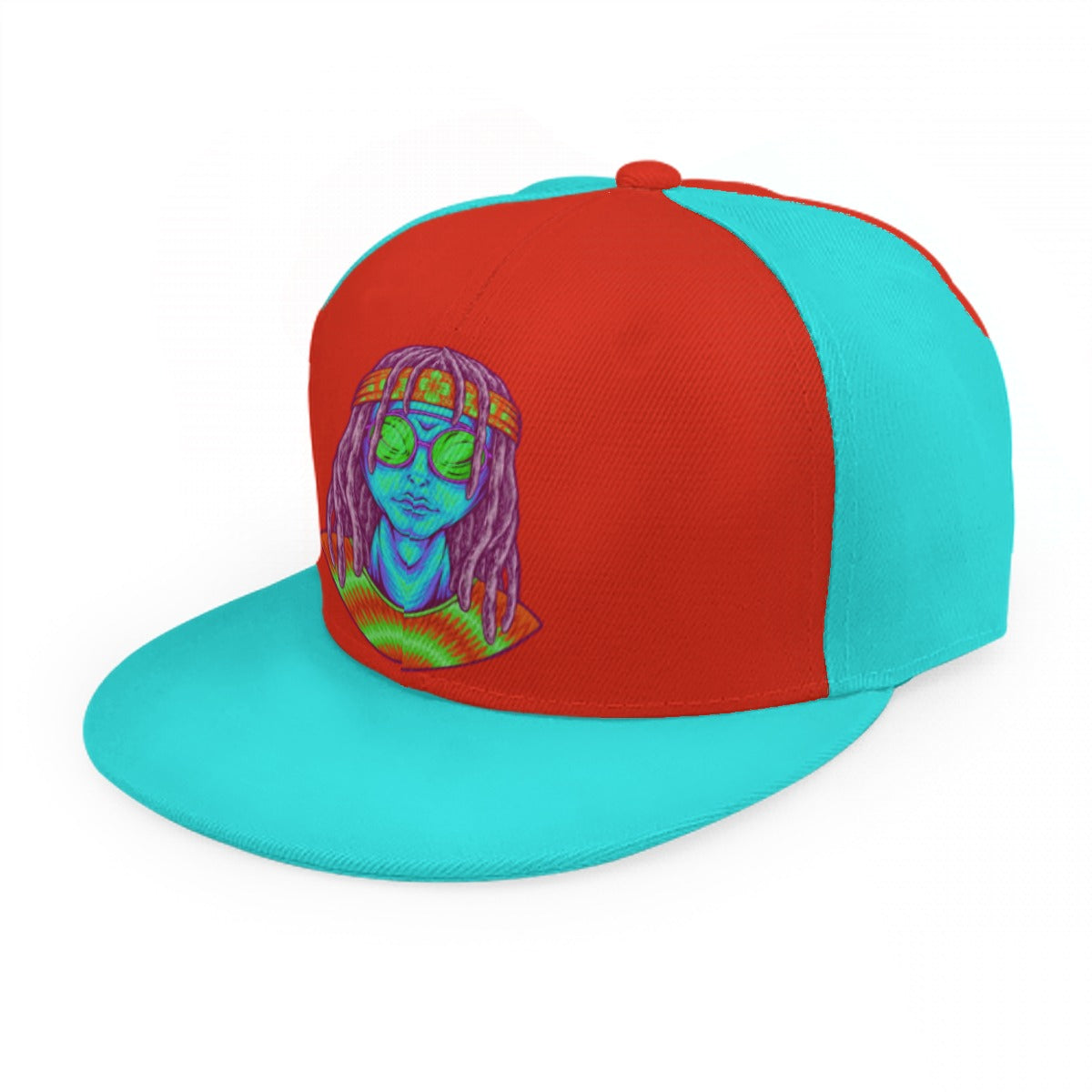 Psychedelic Alien With Dreads Snapback