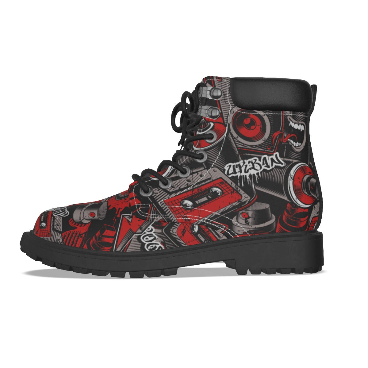 Graffiti Style Men's Short Boots