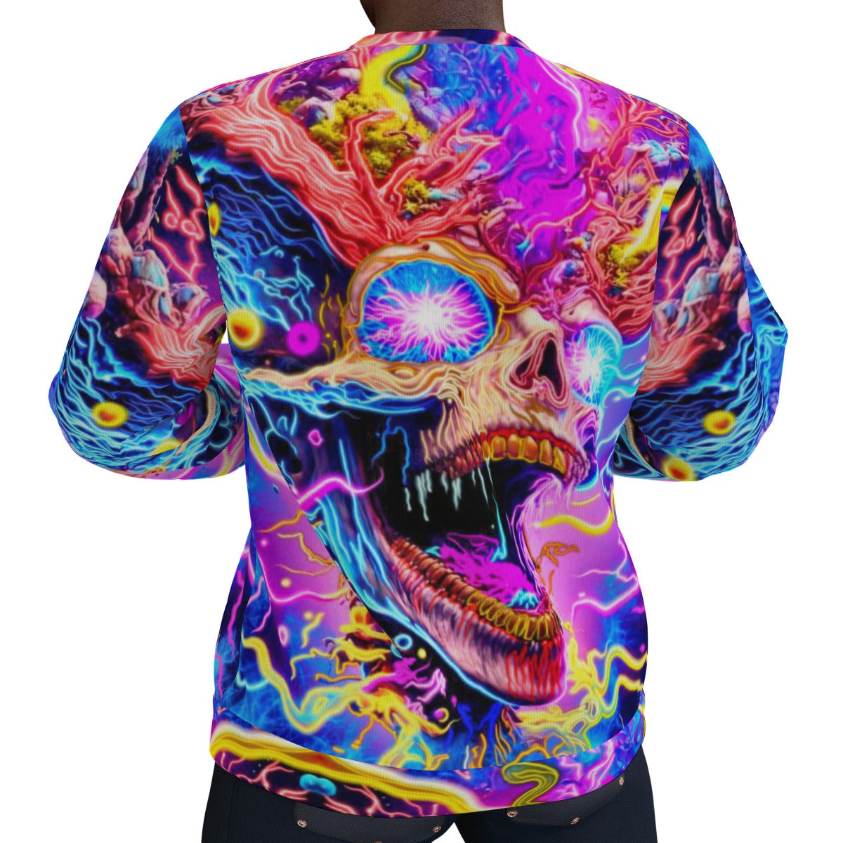 Men's Trippy Skulls Thicken Sweater