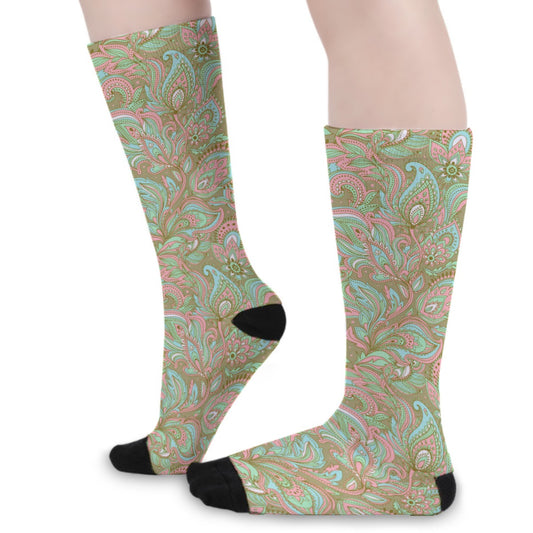 Colorful Paisley Long Socks