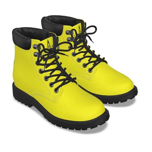 Krown Me King Yellow and Black Women's Short Boots