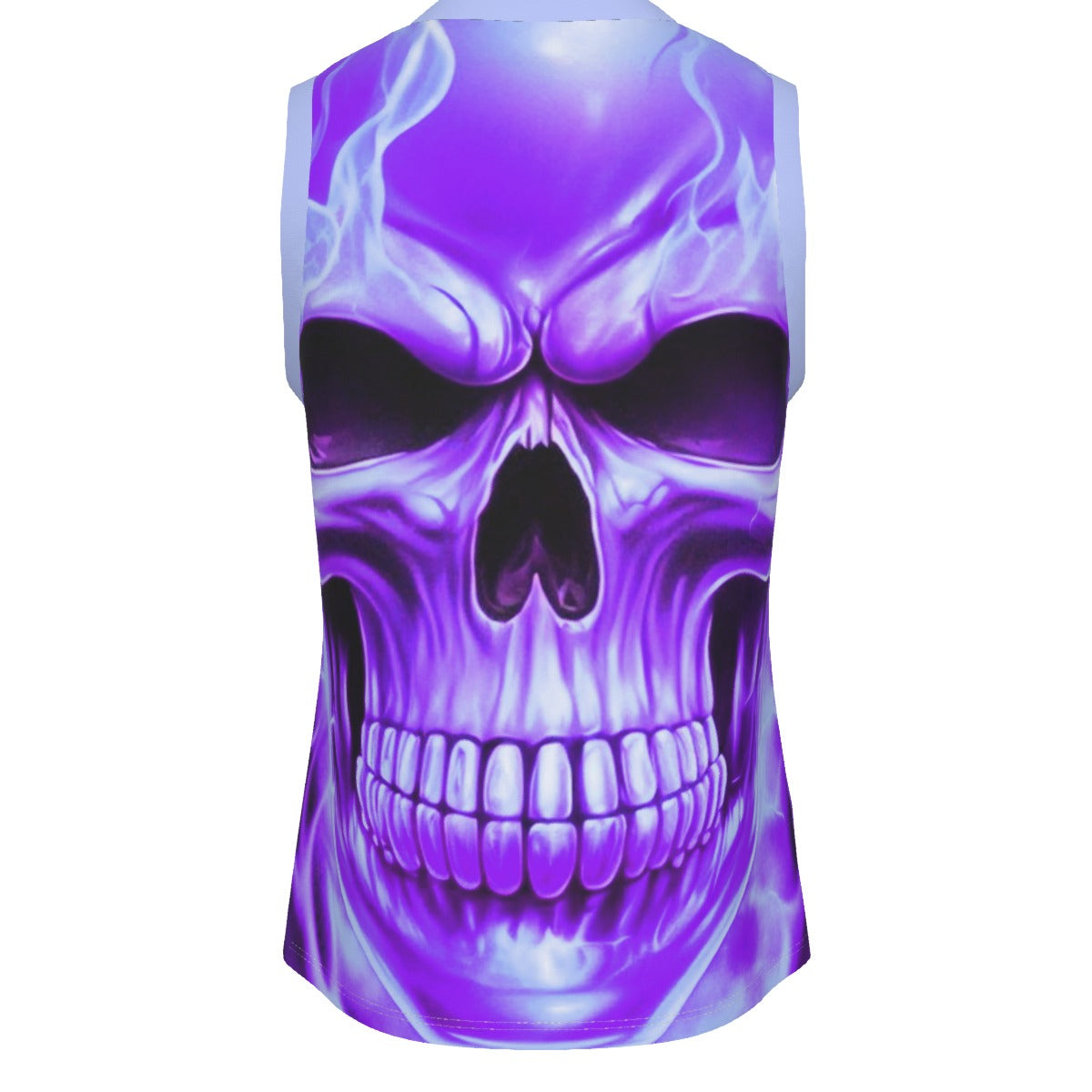 Men's Flaming Skull V Neck Basketball Top