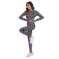 Women's Abstract Sport Set With Backless Top And Leggings