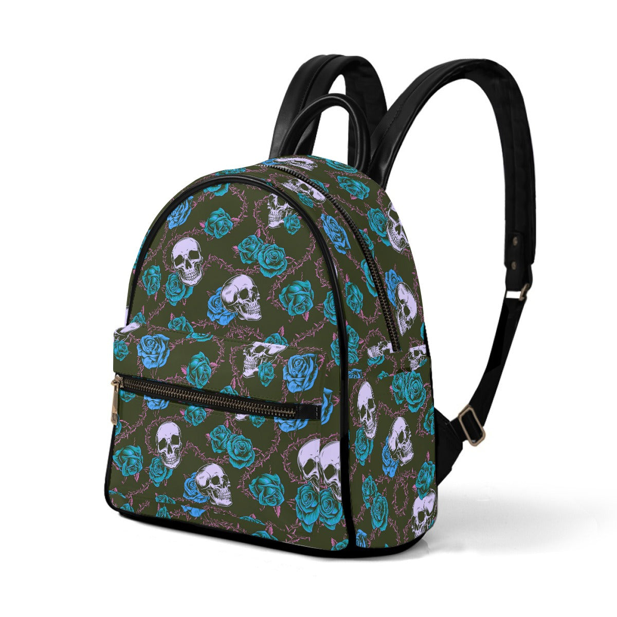 Skulls & Roses Tattoo Style Small Size Backpack