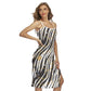 Bellafonte Animal Print Back Cross Cami Dress