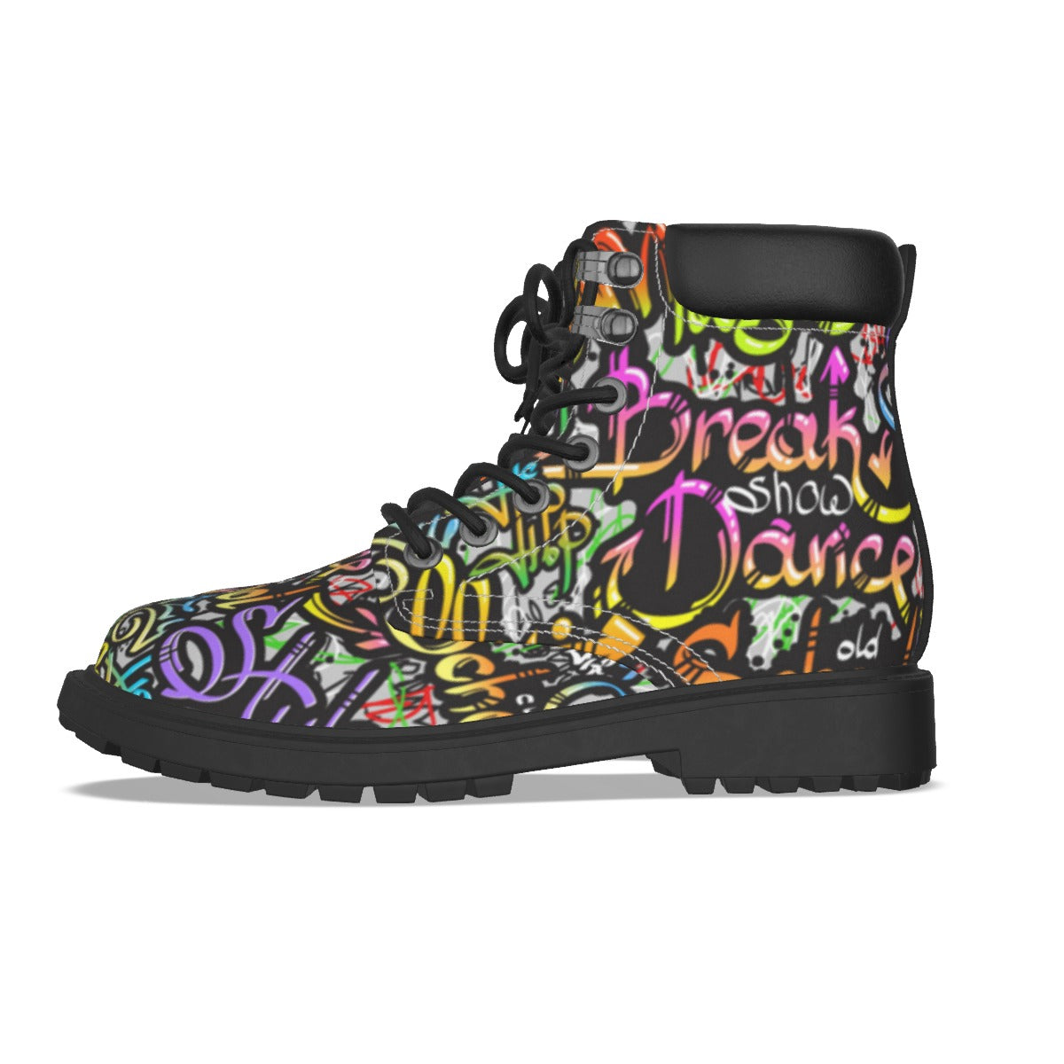 Graffiti Style Men's Short Boots