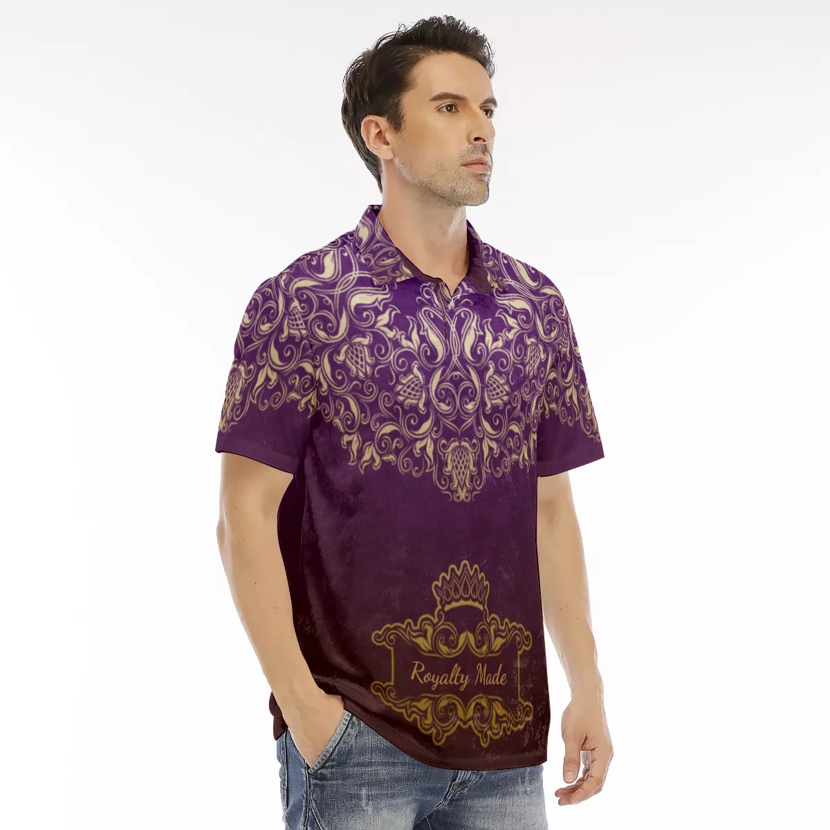 Royalty Made Purple Men's Polo Shirt