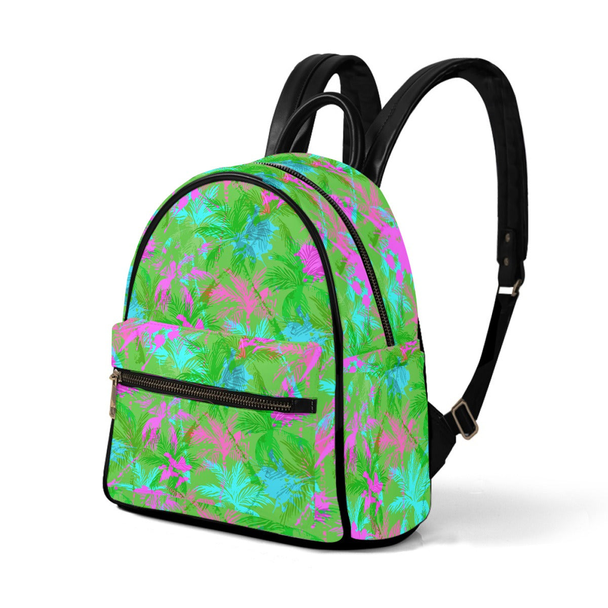 Abstract Colorful Palm Trees Small Size Backpack