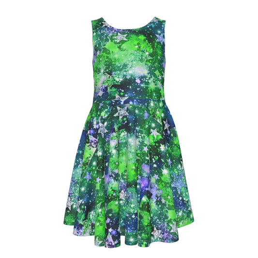 Her Starry Nights Kid's Sleeveless Vest Dress