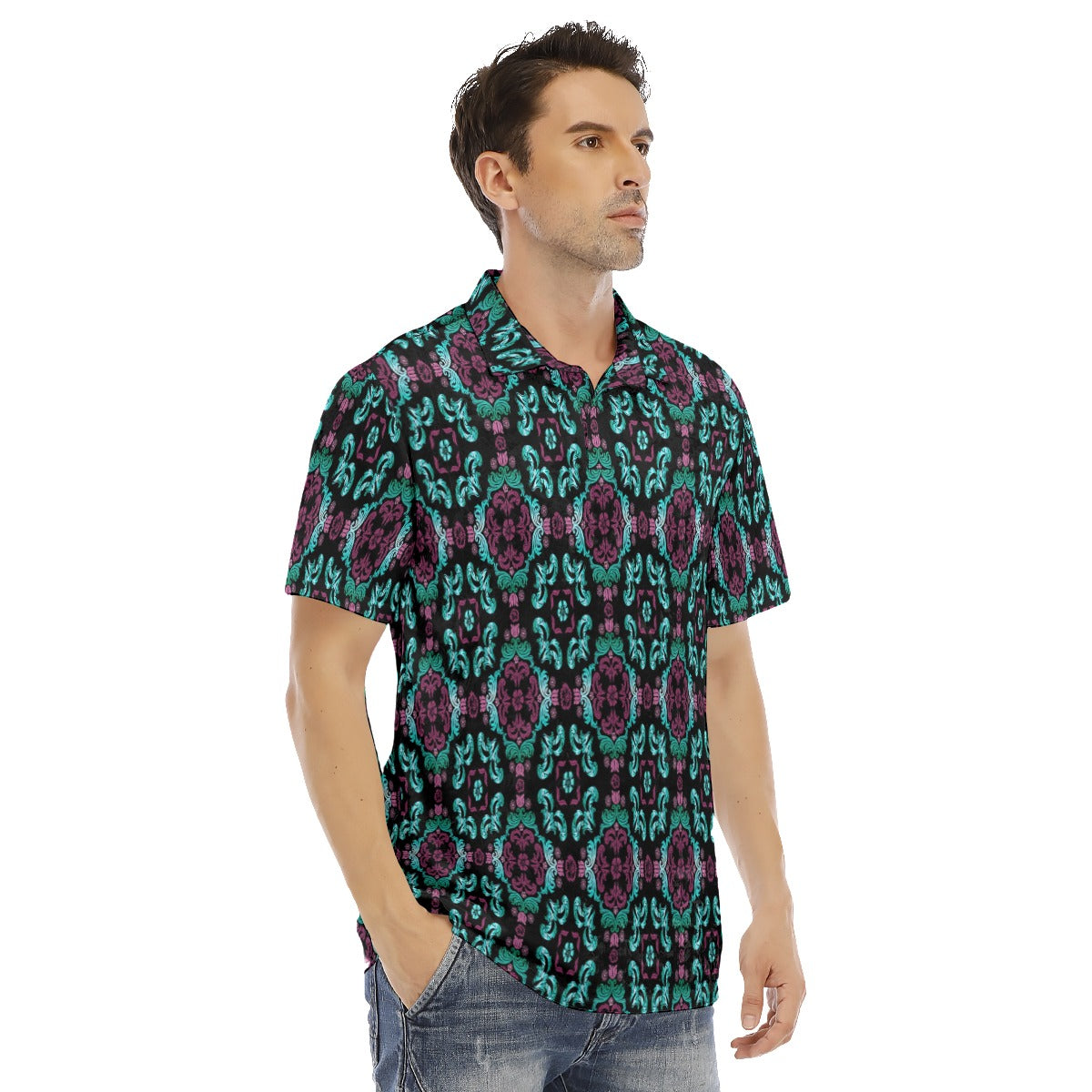 Ethnic Pattern Men's Polo Shirt | Velvet